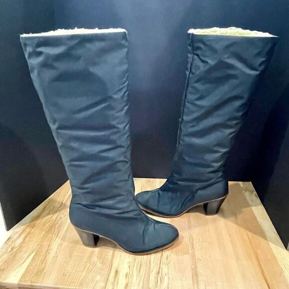 Golo Vintage Black Nylon/shearling Waterproof Boots. Size 9. - Picture 6 of 13